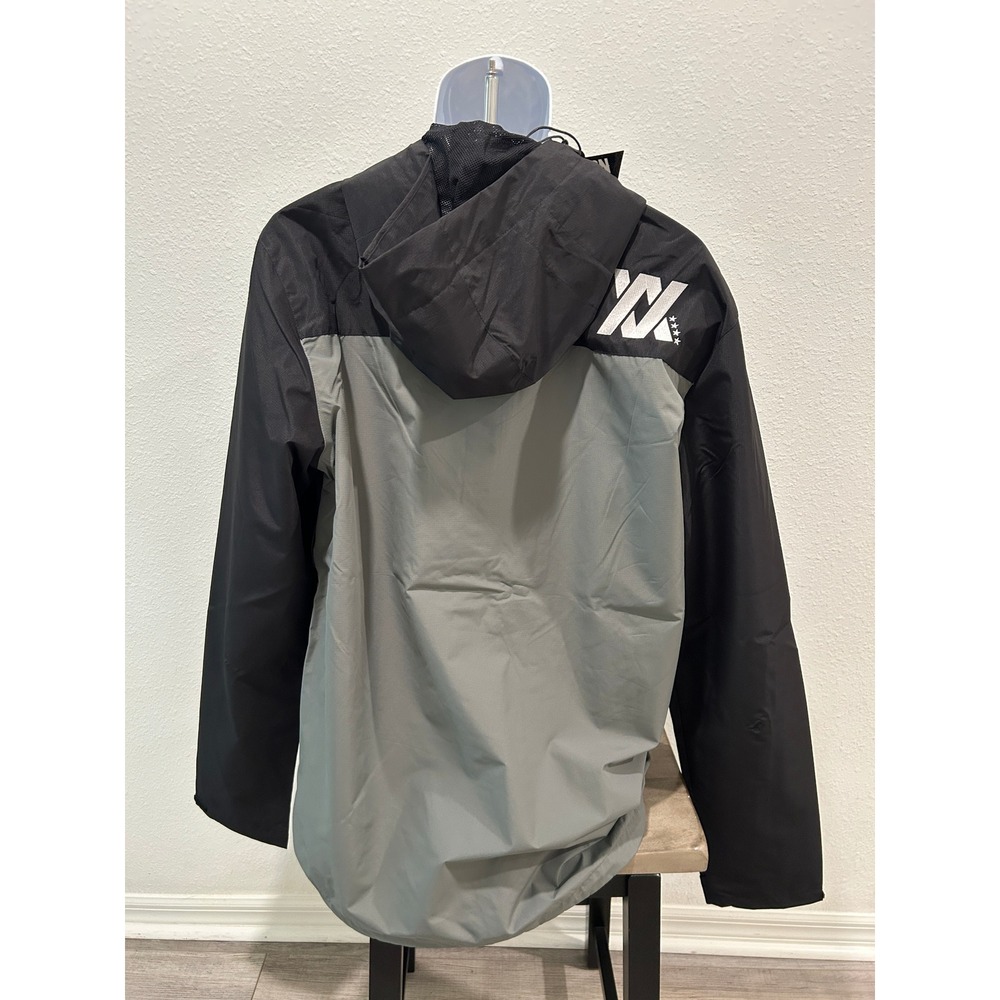 Dixxon Flannel Co Mens Hooded Windbreaker Jacket Black Grey Colorblock XL Tall - Picture 3 of 13